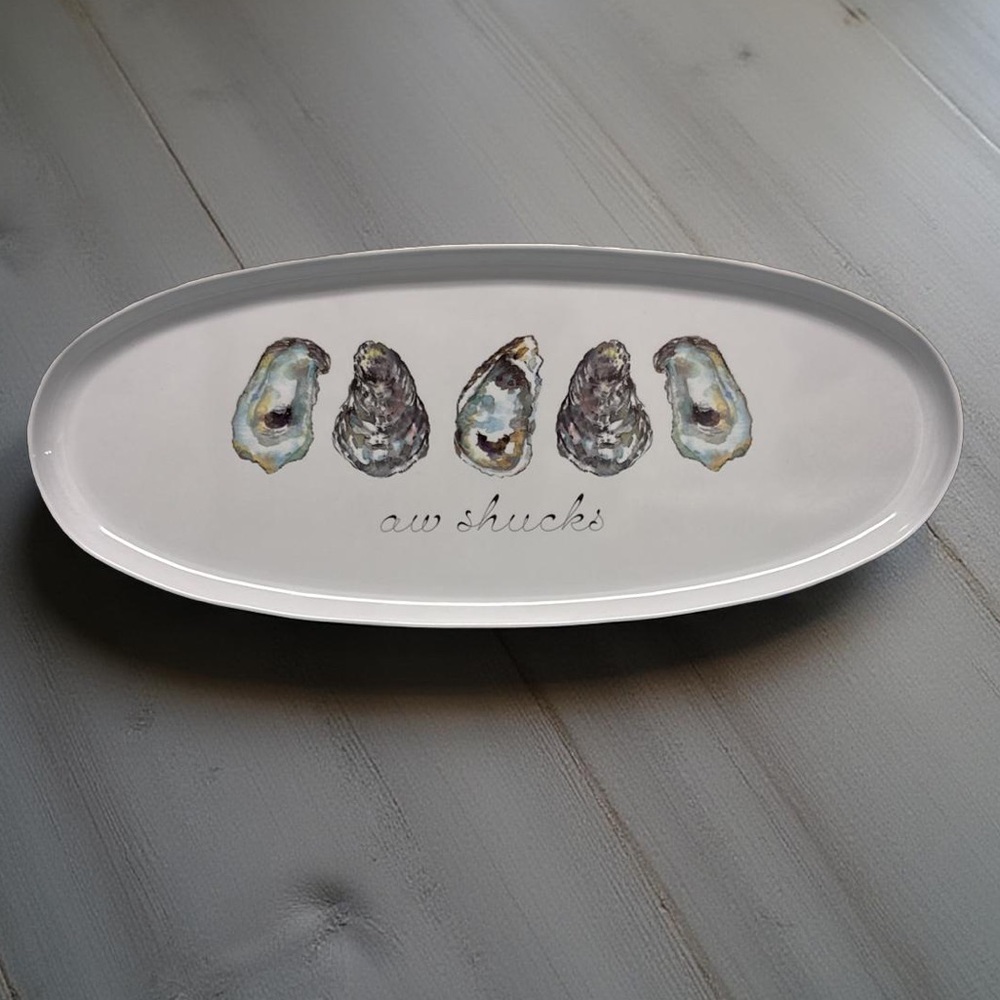 Sigrid Olsen Home” Aw Shucks” Elongated Oval Oyster Platter